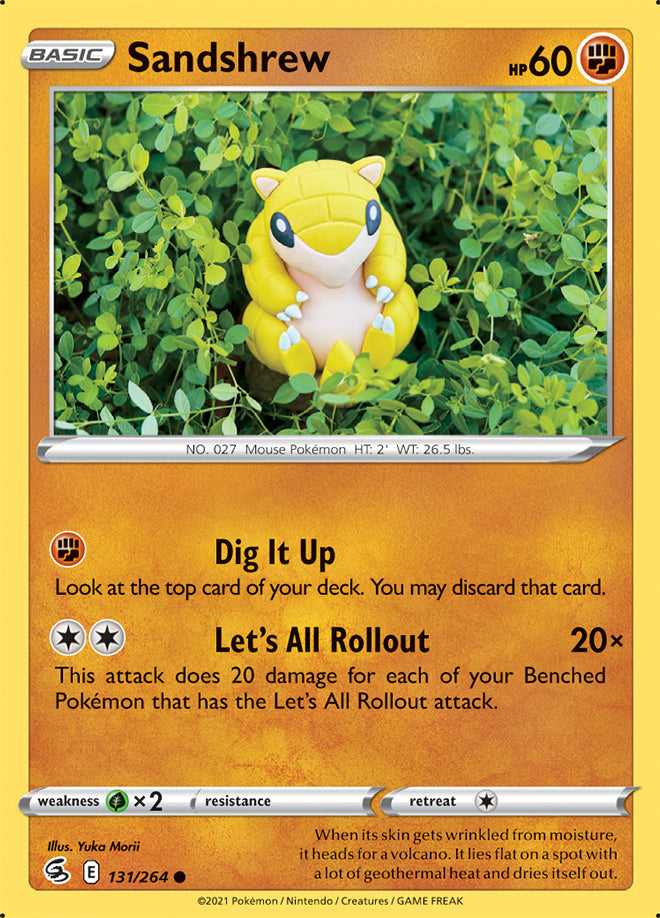 Sandshrew #131/264 Common - Fusion Strike Pokemon card