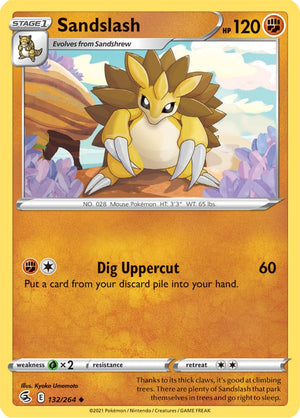 0132 Sandslash Uncommon Fusion Strike