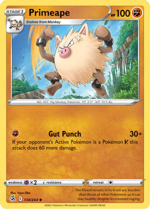 0134 Primeape Uncommon Fusion Strike