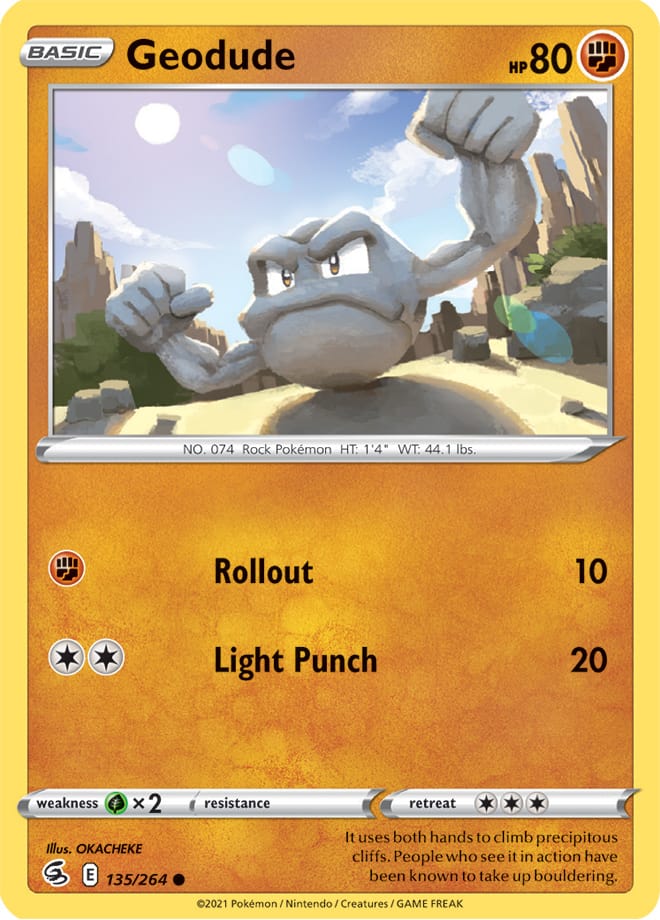 Geodude #135/264 Common - Fusion Strike Pokemon card