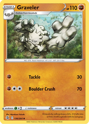 0136 Graveler Uncommon Fusion Strike