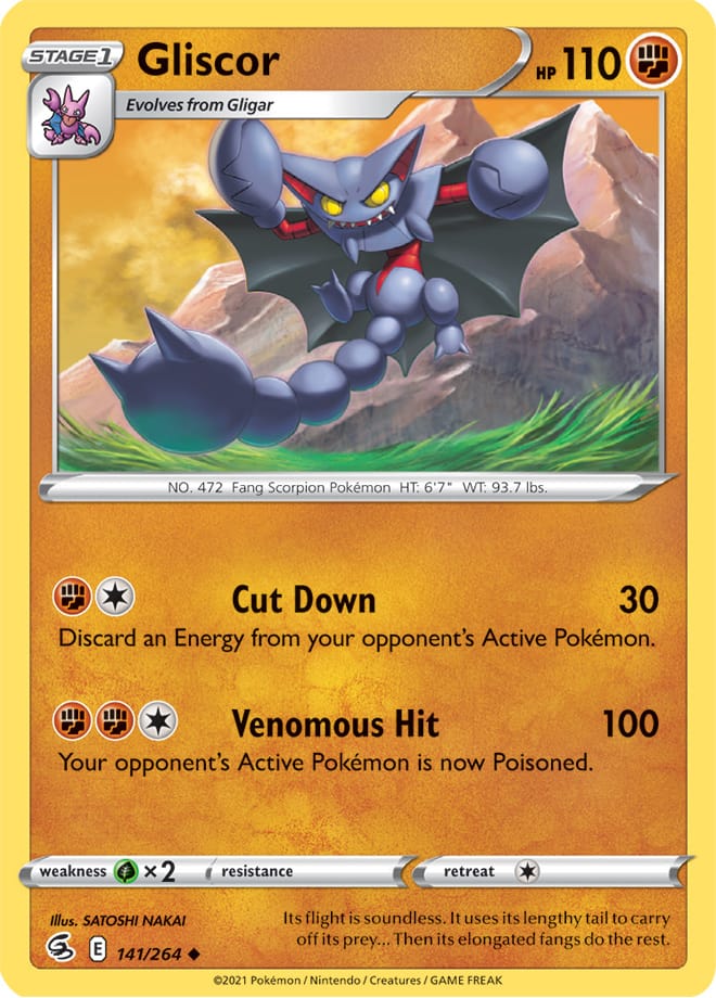 Gliscor #141/264 Uncommon - Fusion Strike Pokemon card
