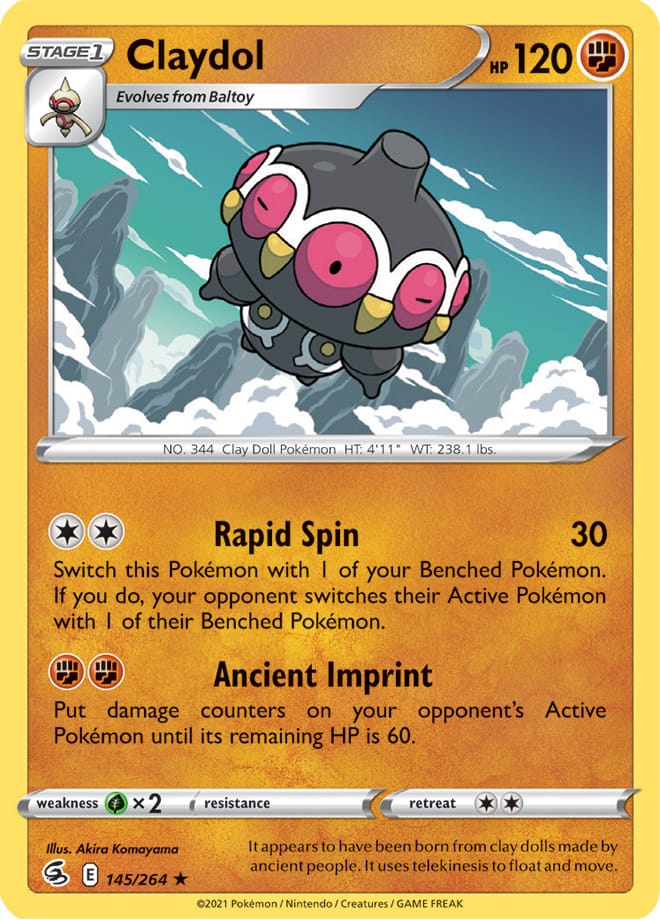 Claydol #145/264 Rare - Fusion Strike Pokemon card