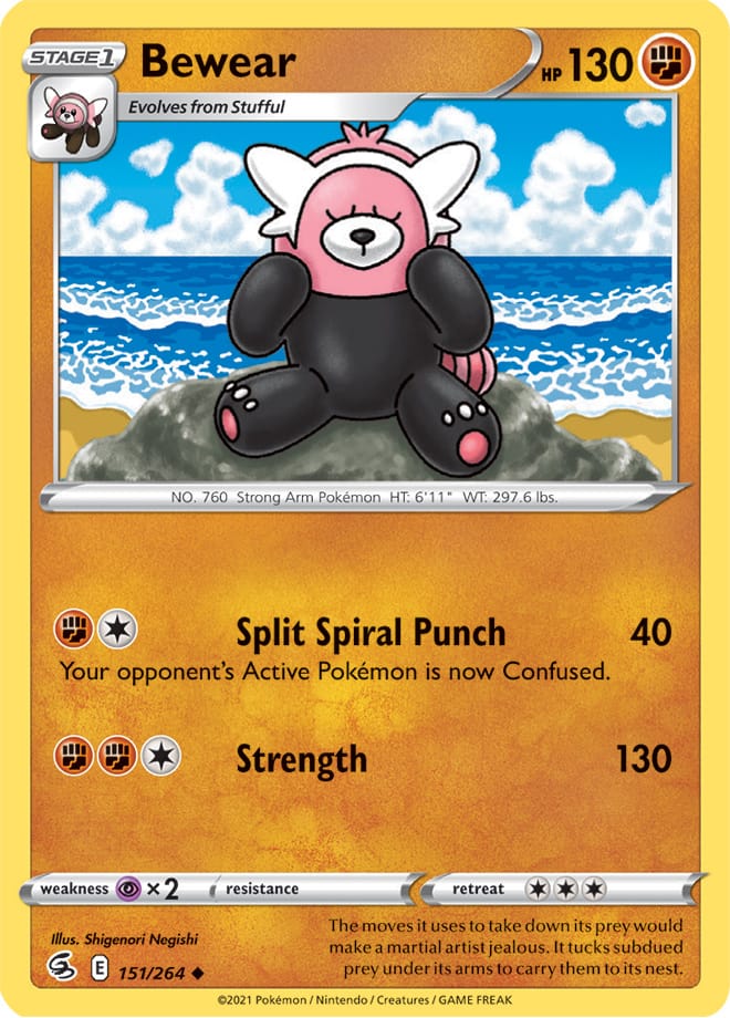 Bewear #151/264 Uncommon - Fusion Strike Pokemon card