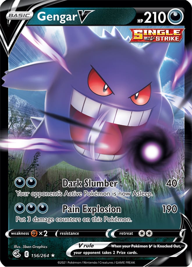 Pokemon Fusion Strike Gengar V #156