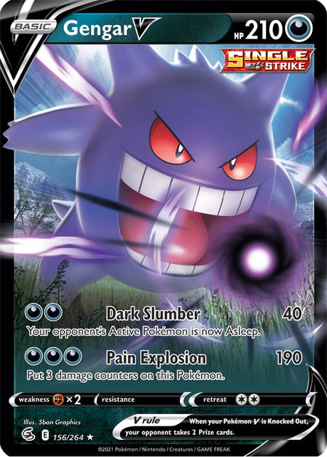 Pokemon Fusion Strike Gengar V #156