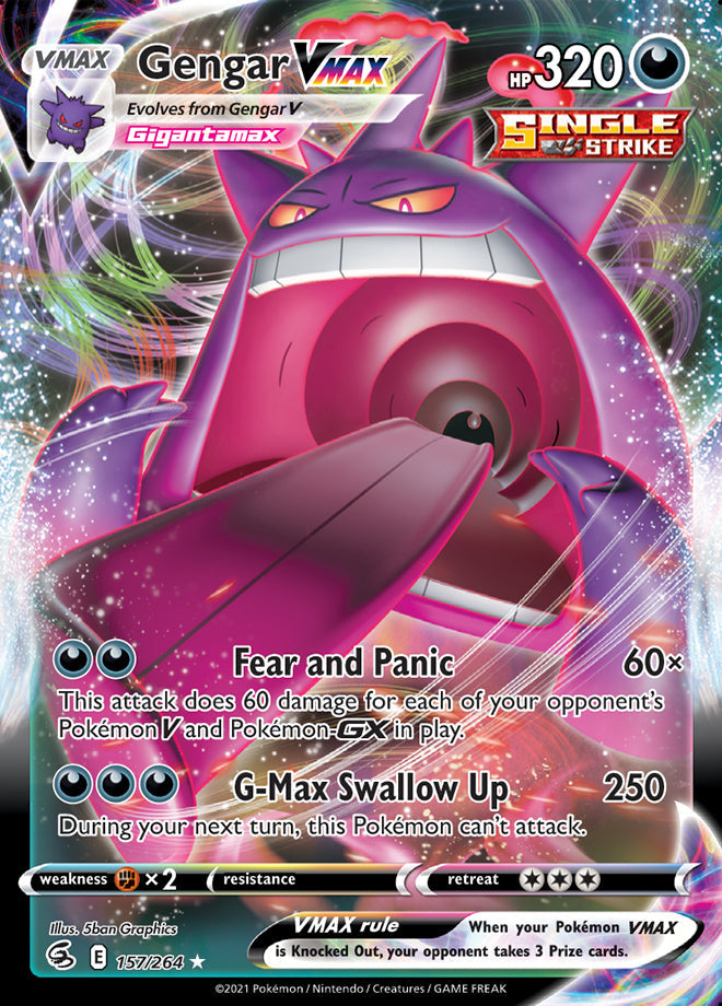 Pokemon Fusion Strike Gengar VMAX #157