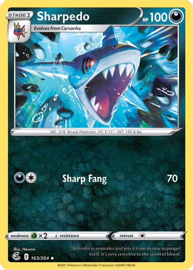 Sharpedo #163/264 Uncommon - Fusion Strike Pokemon card