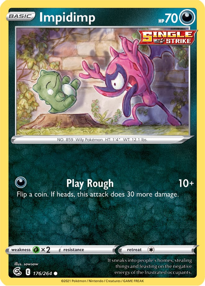 Impidimp #176/264 Common - Fusion Strike Pokemon card