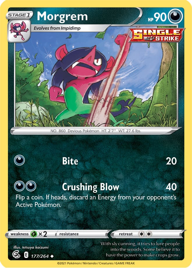 Morgrem #177/264 Uncommon - Fusion Strike Pokemon card