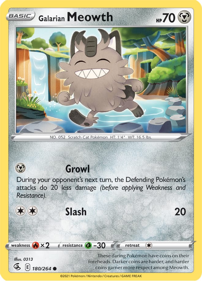 Meowth #180/264 Common - Fusion Strike Pokemon card