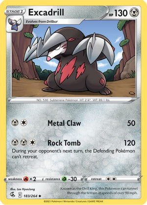 0183 Excadrill Uncommon Fusion Strike
