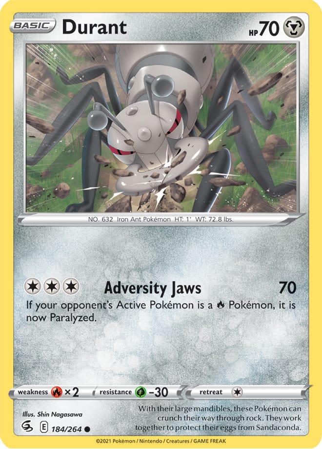 Durant #184/264 Common - Fusion Strike Pokemon card
