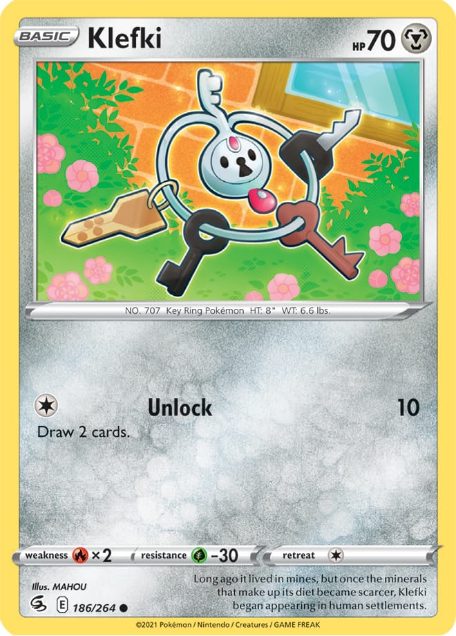 Klefki #186/264 Common - Fusion Strike Pokemon card