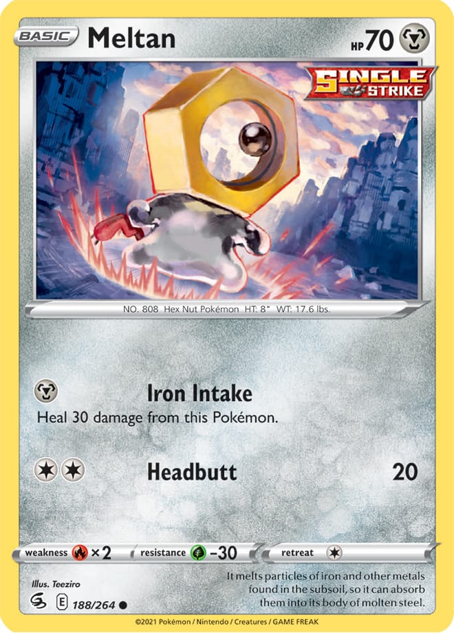 Meltan #188/264 Common - Fusion Strike Pokemon card