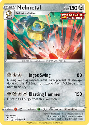0189 Melmetal Holo Rare Fusion Strike