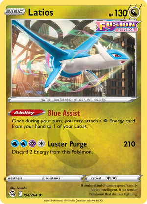 0194 Latios Rare Fusion Strike