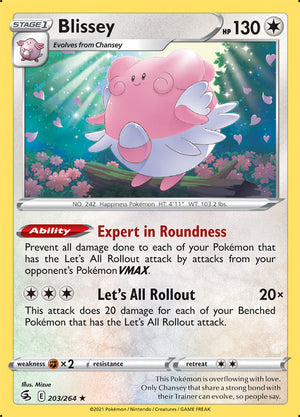 0203 Blissey Rare Fusion Strike