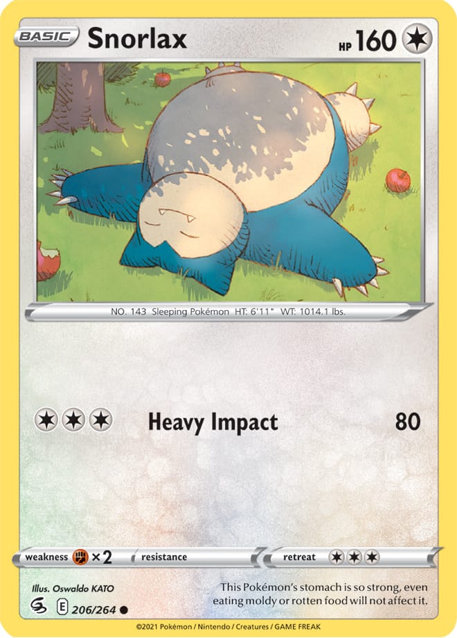 Snorlax #206/264 Common - Fusion Strike Pokemon card
