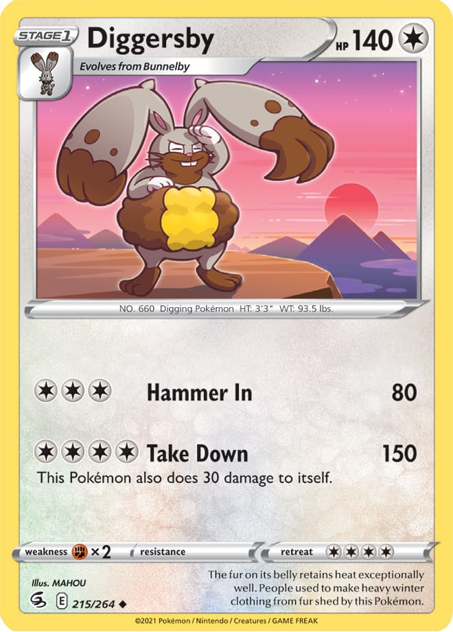 Diggersby #215/264 Uncommon - Fusion Strike Pokemon card