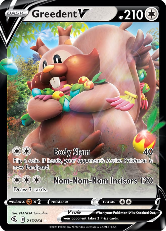 Greedent #217/264 Ultra Rare - Fusion Strike Pokemon card