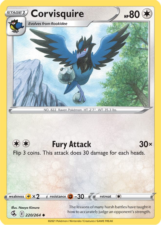 Corvisquire #220/264 Uncommon - Fusion Strike Pokemon card