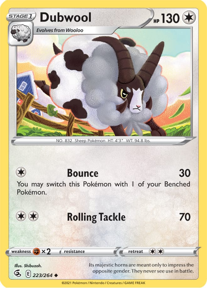Dubwool #223/264 Uncommon - Fusion Strike Pokemon card