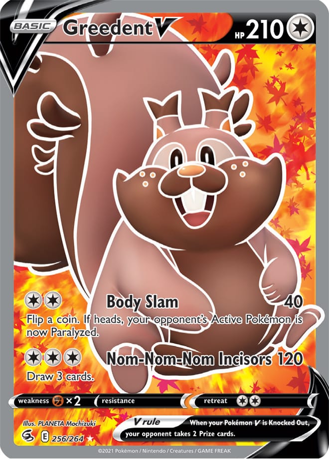 Greedent #256/264 Ultra Rare - Fusion Strike Pokemon card