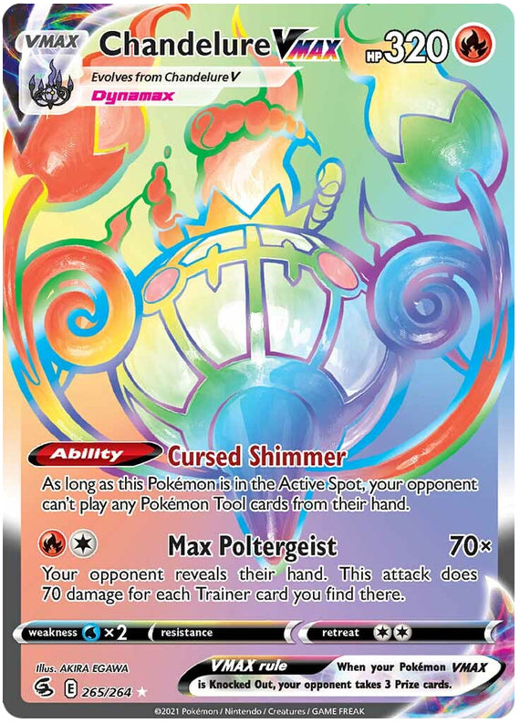 Chandelure #265/264 Secret Rare - Fusion Strike Pokemon card