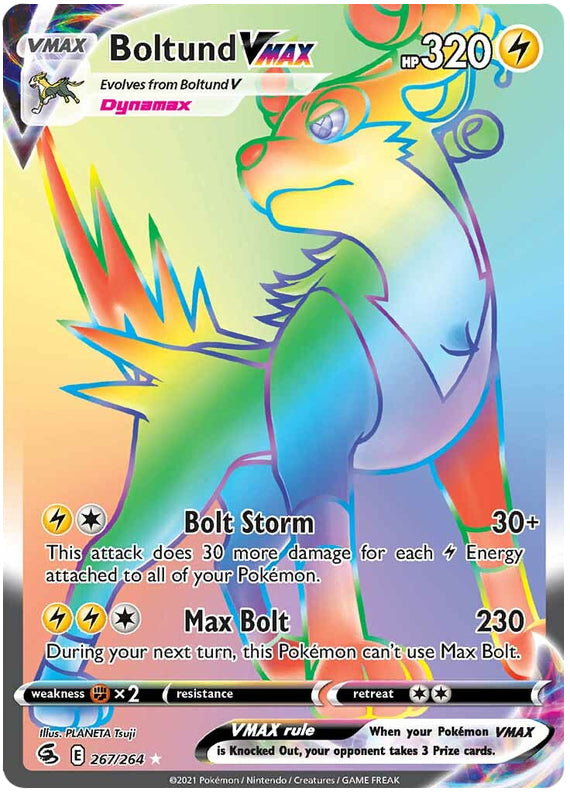Boltund #267/264 Secret Rare - Fusion Strike Pokemon card