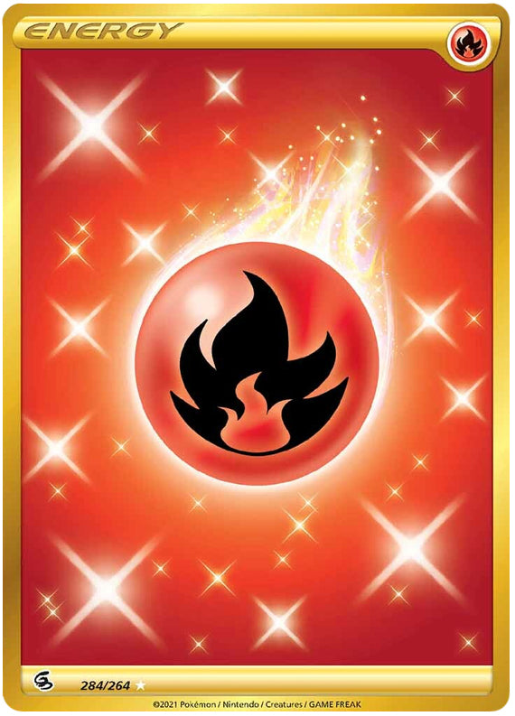 0284 Fire Energy Secret Rare Fusion Strike