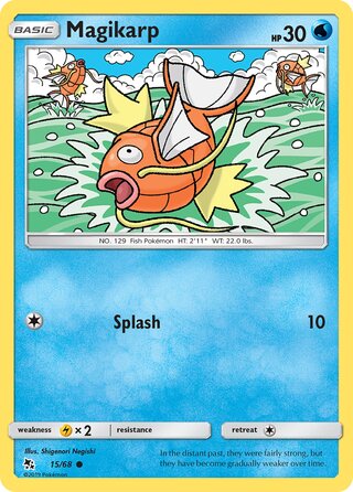 Magikarp #15/68 Common - Hidden Fates Pokemon card
