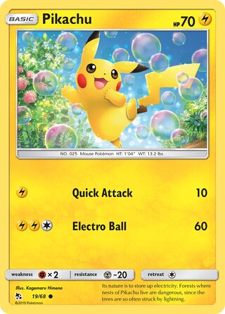 0019 Pikachu Common Hidden Fates