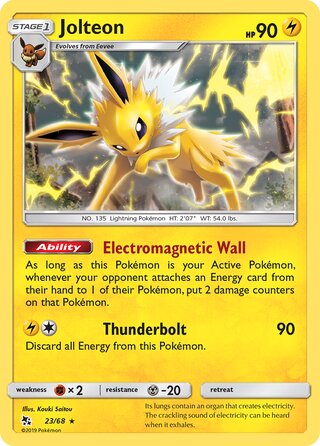 Pokemon Hidden Fates Jolteon #23