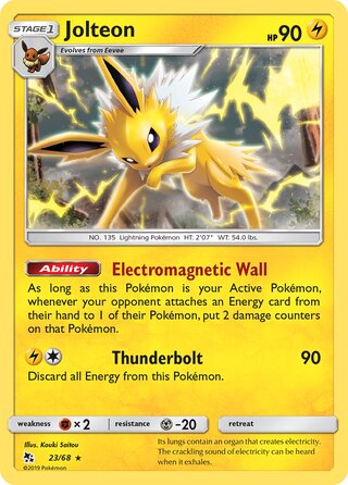 0023 Jolteon Rare Hidden Fates