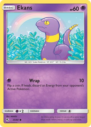 Pokemon Hidden Fates Ekans #25