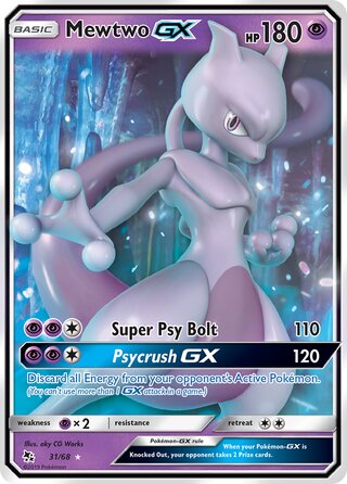 Pokemon Hidden Fates Mewtwo GX #31