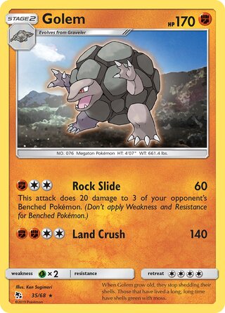 Pokemon Hidden Fates Golem #35