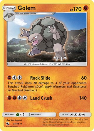 0035 Golem Rare Hidden Fates