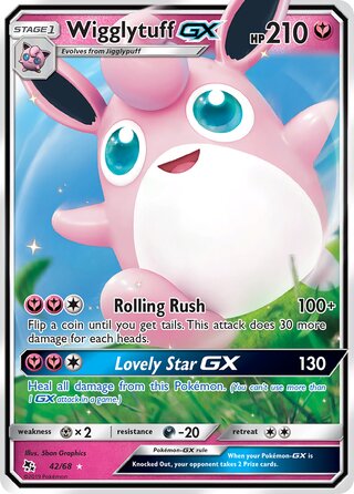 Pokemon Hidden Fates Wigglytuff GX #42