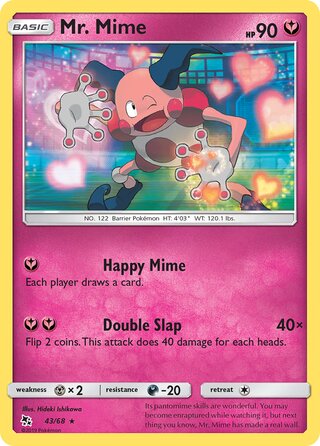 Pokemon Hidden Fates Mr. Mime #43