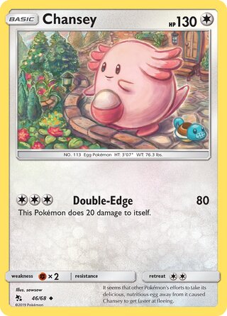 Pokemon Hidden Fates Chansey #46