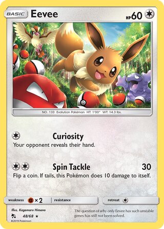 0048 Eevee Holo Rare Hidden Fates