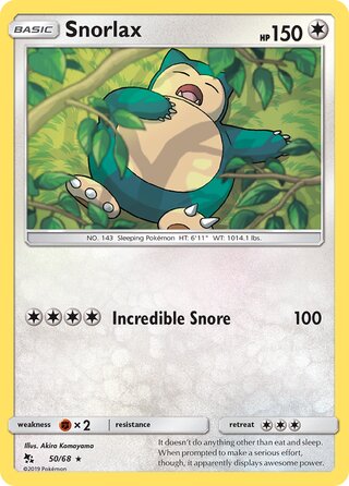 Pokemon Hidden Fates Snorlax #50 The Hobby Bin Pokemon Hidden Fates Snorlax #50 The Hobby Bin