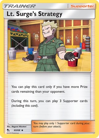 Lt. Surge #60/68 Uncommon - Hidden Fates Pokemon card