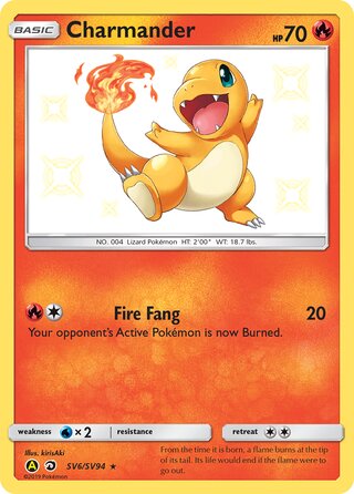 Pokemon Hidden Fates Charmander #SV6