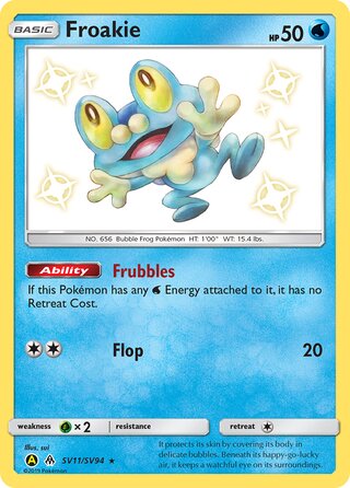 Pokemon Hidden Fates Froakie #SV11