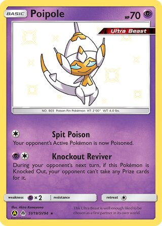 Poipole #SV19/SV94 Shiny Holo Rare - Hidden Fates Pokemon card