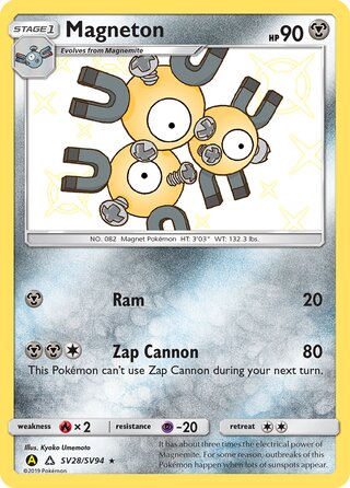 Pokemon Hidden Fates Magneton #SV28