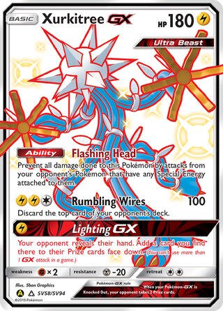 Xurkitree #SV58/SV94 Shiny Holo Rare - Hidden Fates Pokemon card